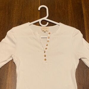 Sezane Cream Button Down Shirt